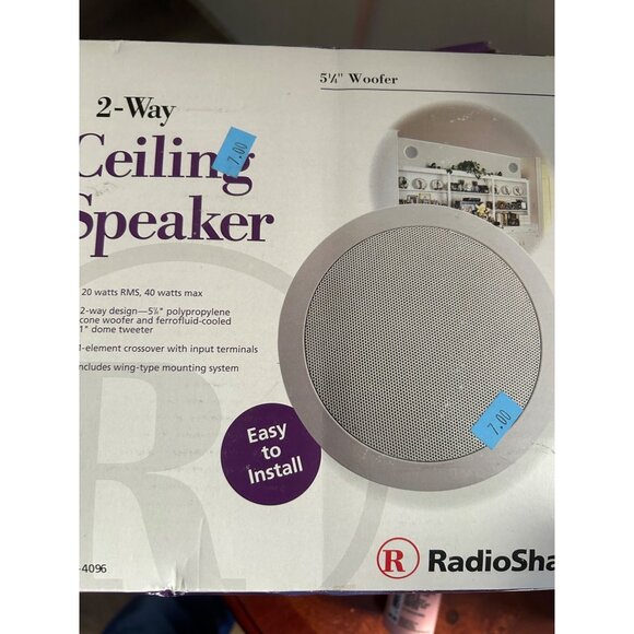 RadioShack 2-Way 5.25” Ceiling Speaker In-Wall/In-Ceiling Audio Easy Install NEW - Picture 8 of 11